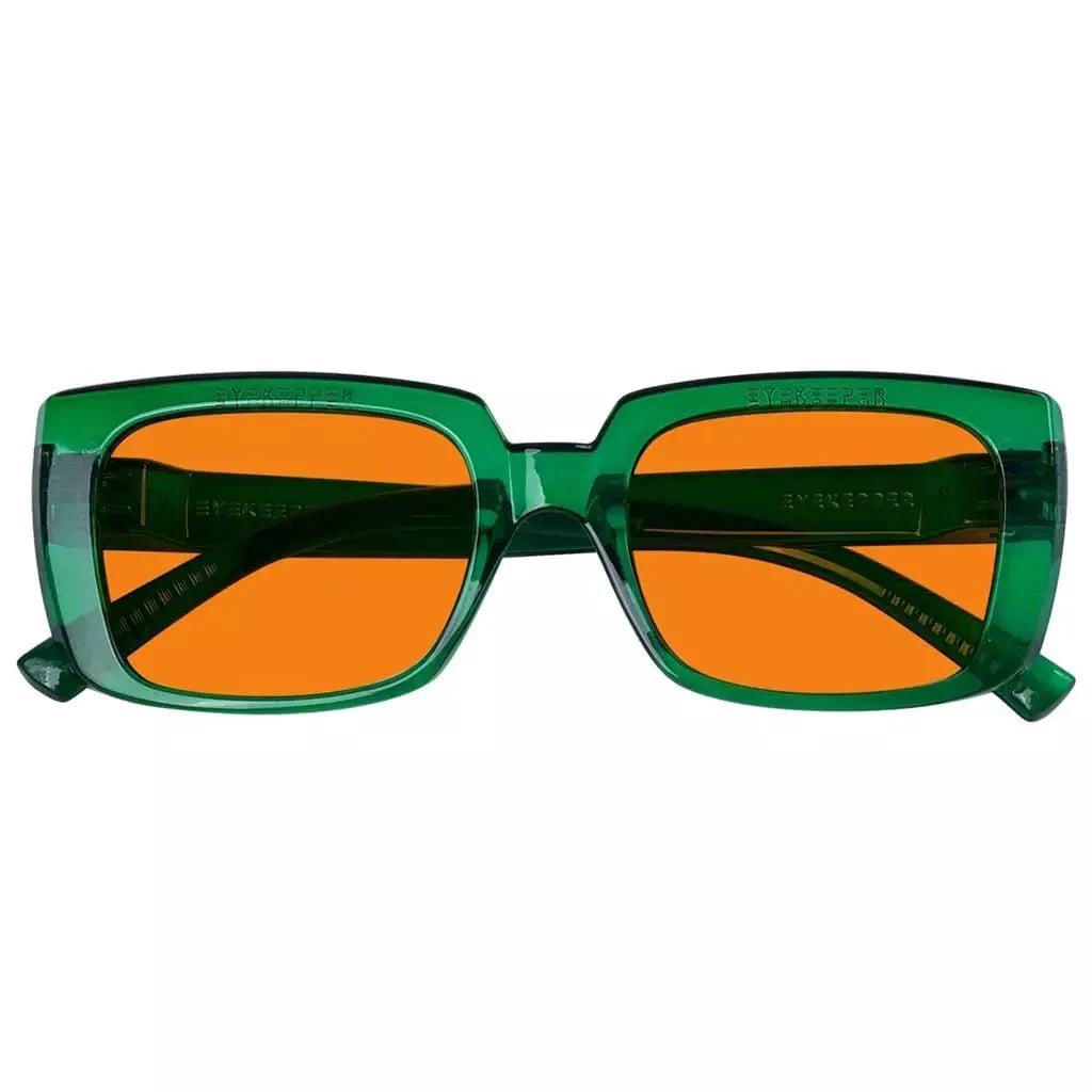 100% Blue Blocking Nighttime Orange Glasses Metalless Specs NR9107-B98
