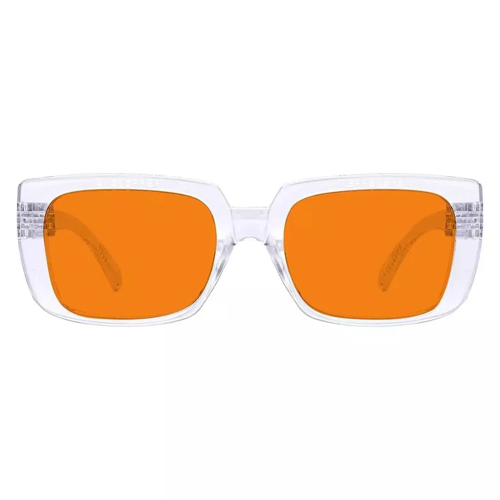 100% Blue Blocking Nighttime Orange Glasses Metalless Specs NR9107-B98