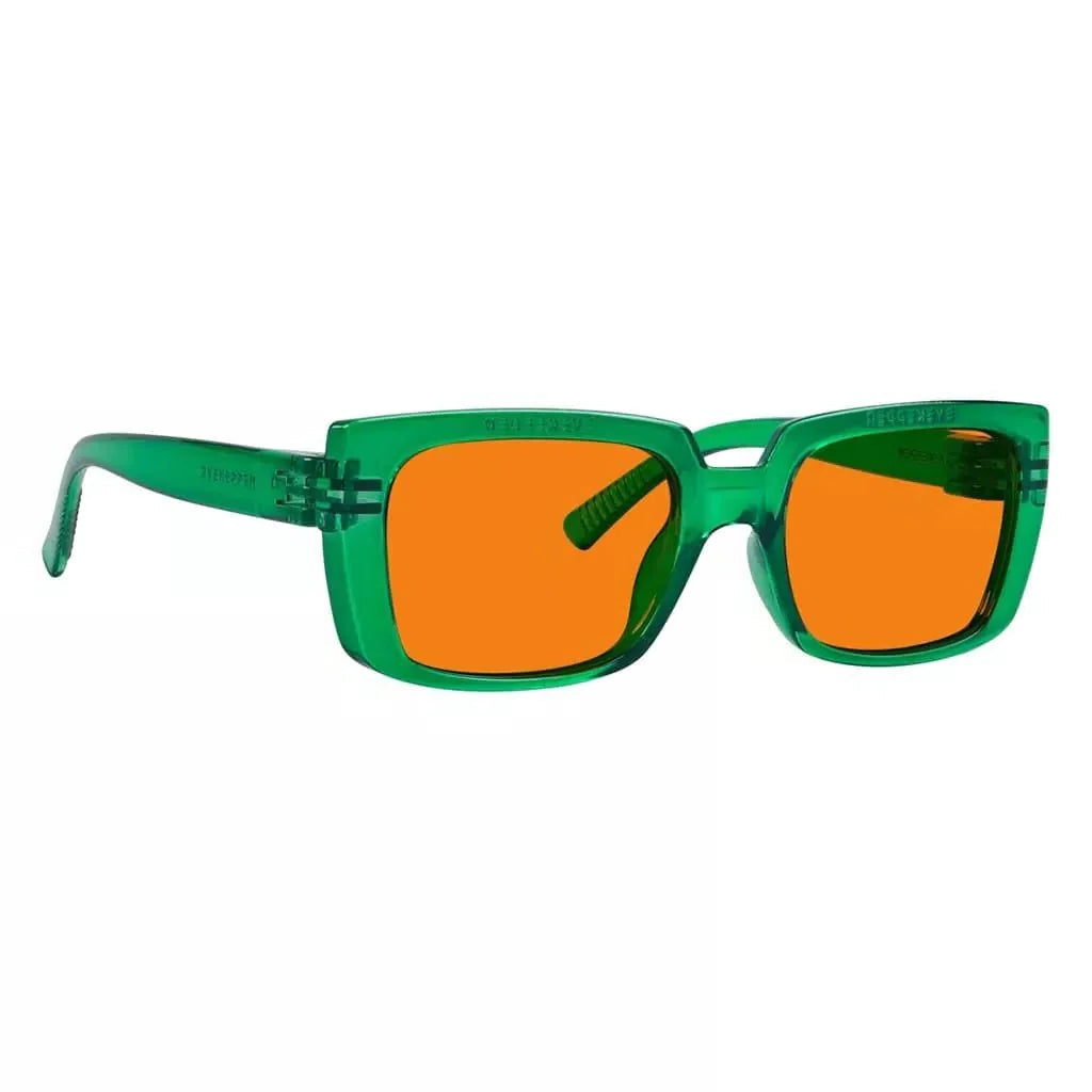 100% Blue Blocking Nighttime Orange Glasses Metalless Specs NR9107-B98