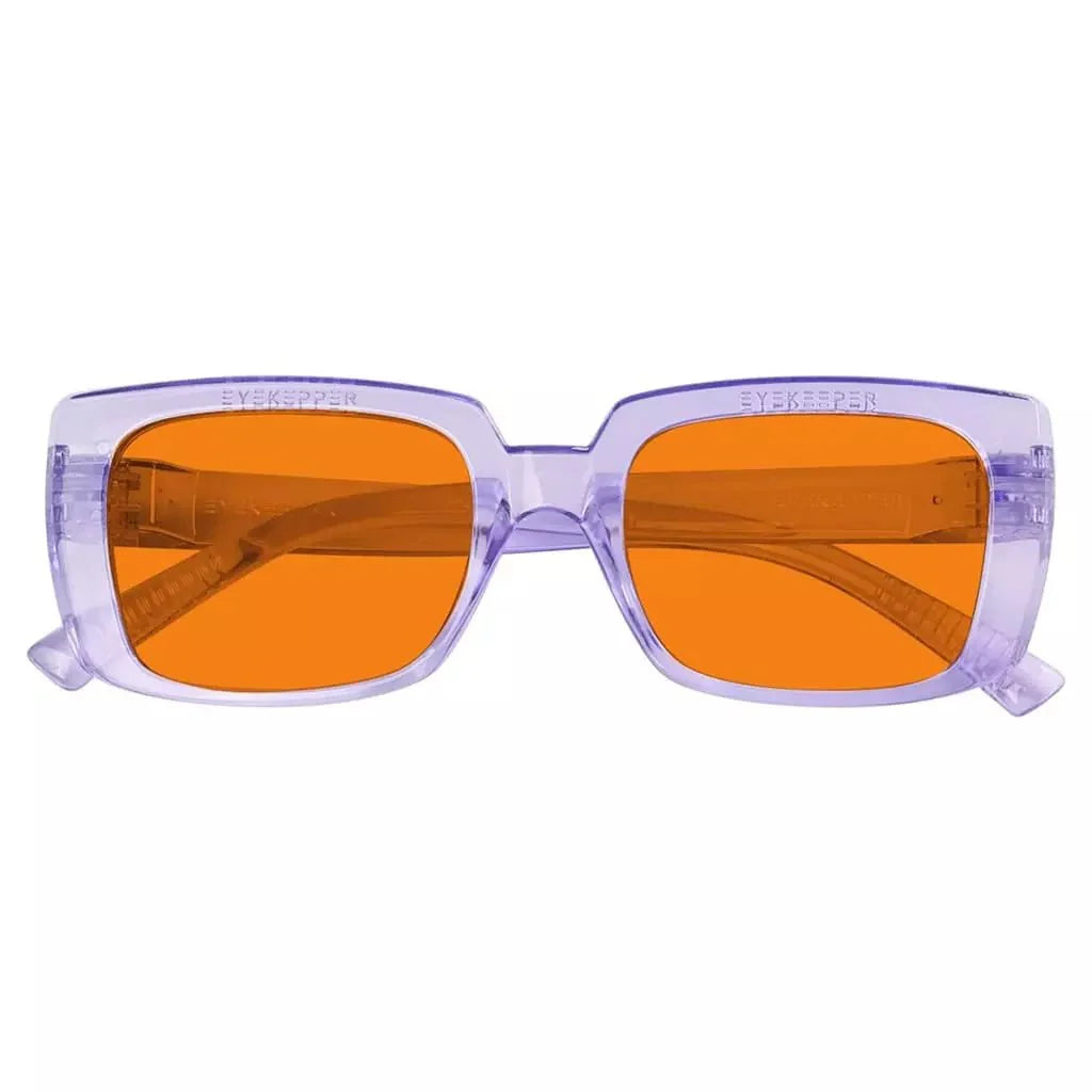 100% Blue Blocking Nighttime Orange Glasses Metalless Specs NR9107-B98