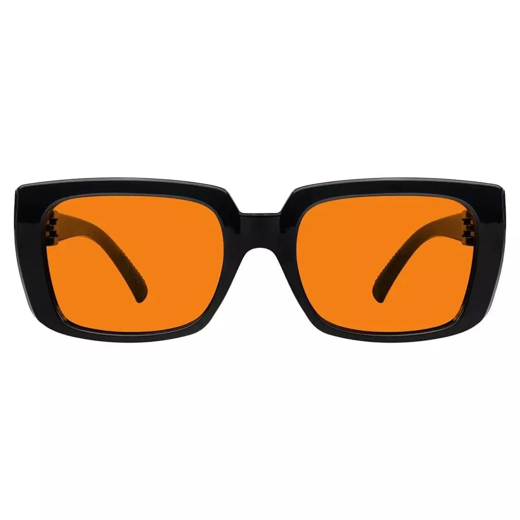 100% Blue Blocking Nighttime Orange Glasses Metalless Specs NR9107-B98