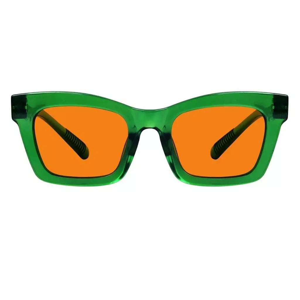 Cgcck 100% Blue Light Blocking Metalless Screwless Glasses Orange Tinted Lenses