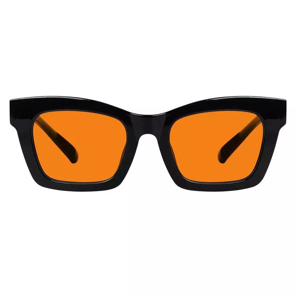 Cgcck 100% Blue Light Blocking Metalless Screwless Glasses Orange Tinted Lenses