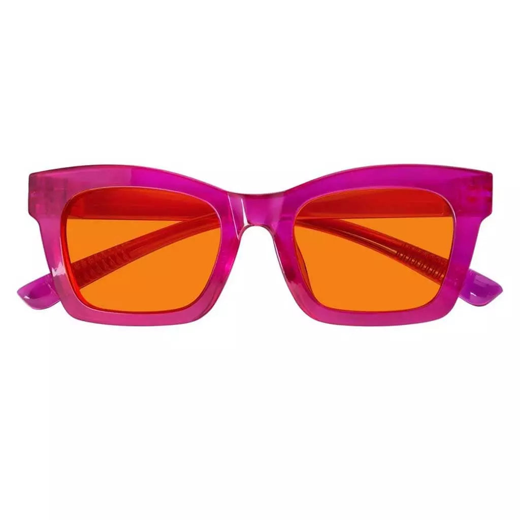 Cgcck 100% Blue Light Blocking Metalless Screwless Glasses Orange Tinted Lenses