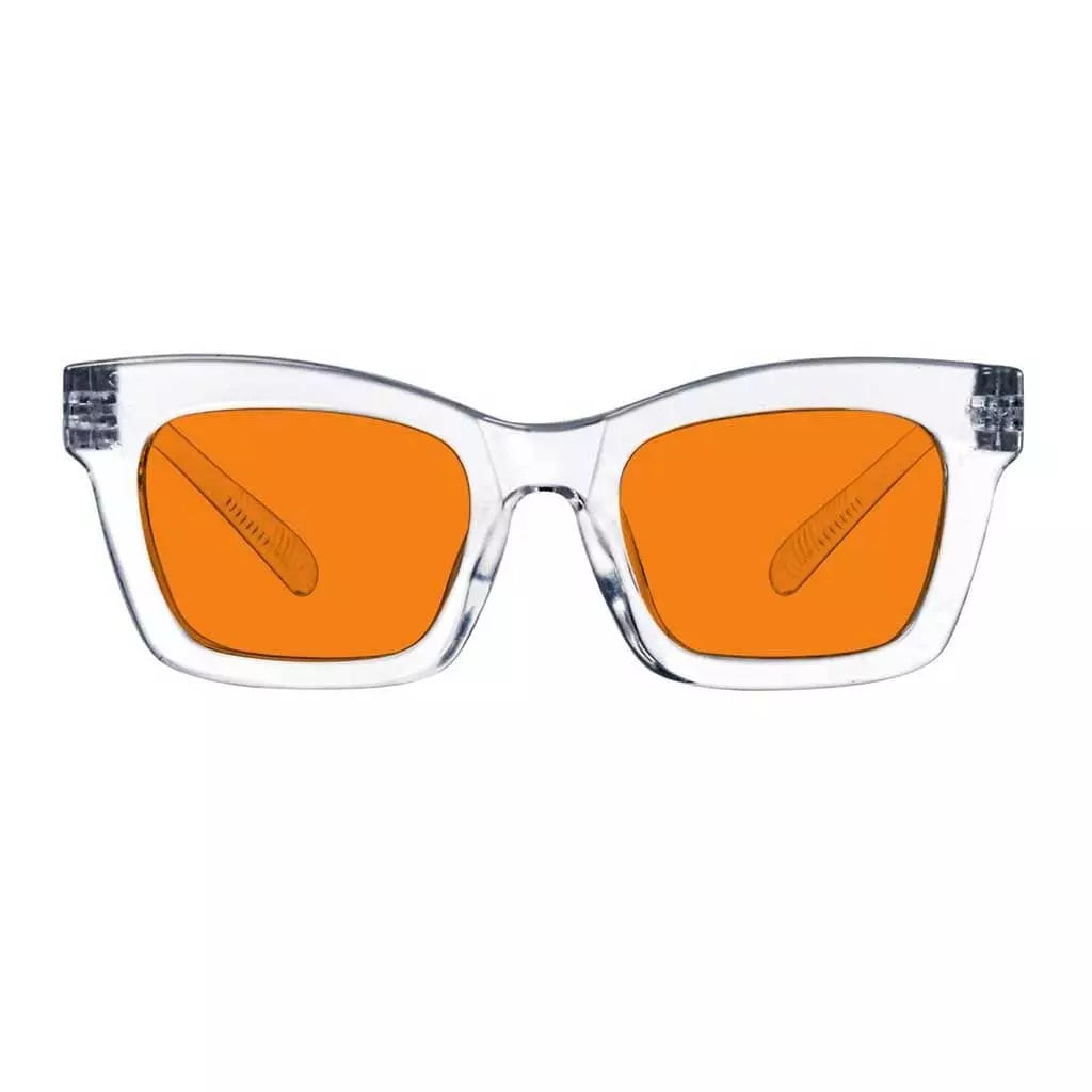 Cgcck 100% Blue Light Blocking Metalless Screwless Glasses Orange Tinted Lenses