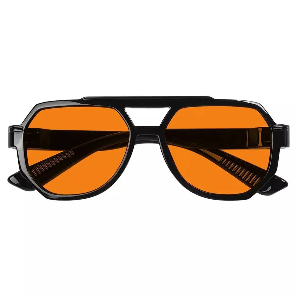 100% Blue Blocking Nighttime Pilot Screwless Eyeglasses NR2309-B98
