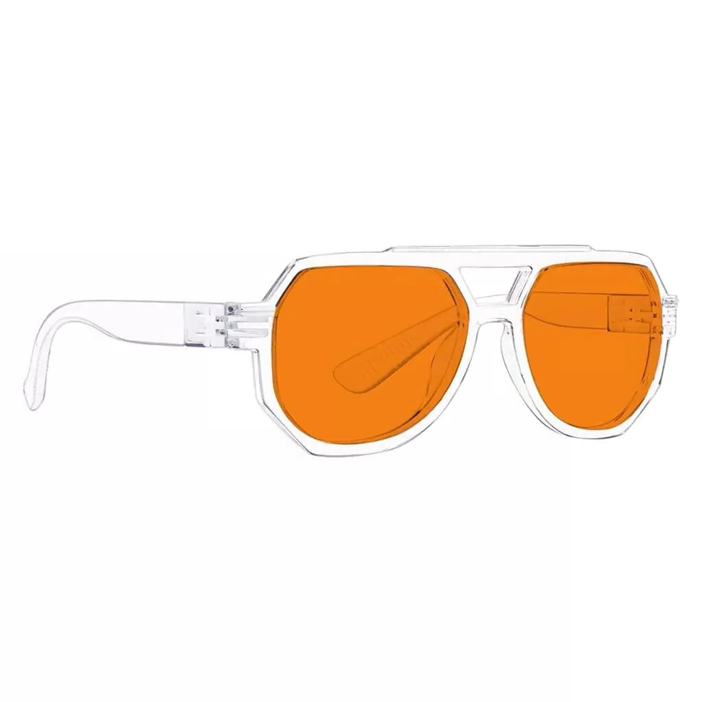 100% Blue Blocking Nighttime Pilot Screwless Eyeglasses NR2309-B98