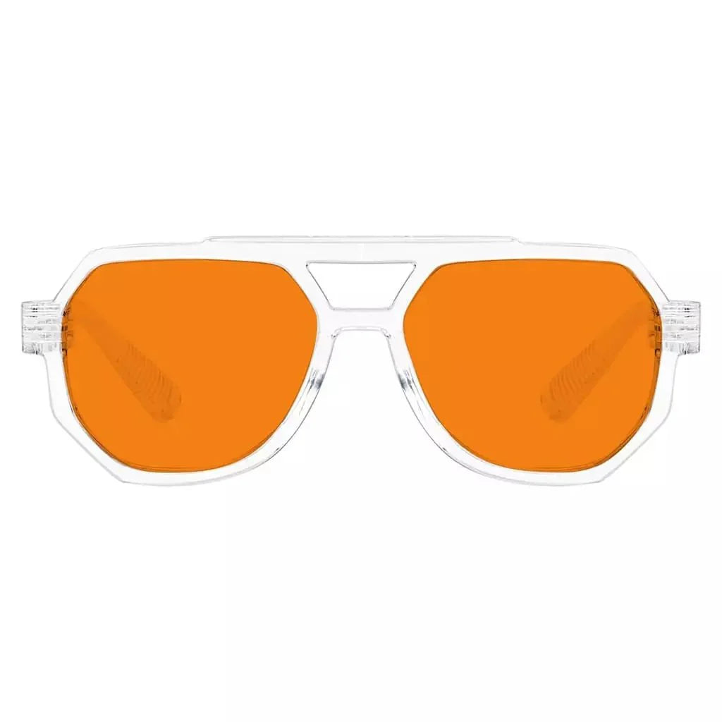 100% Blue Blocking Nighttime Pilot Screwless Eyeglasses NR2309-B98