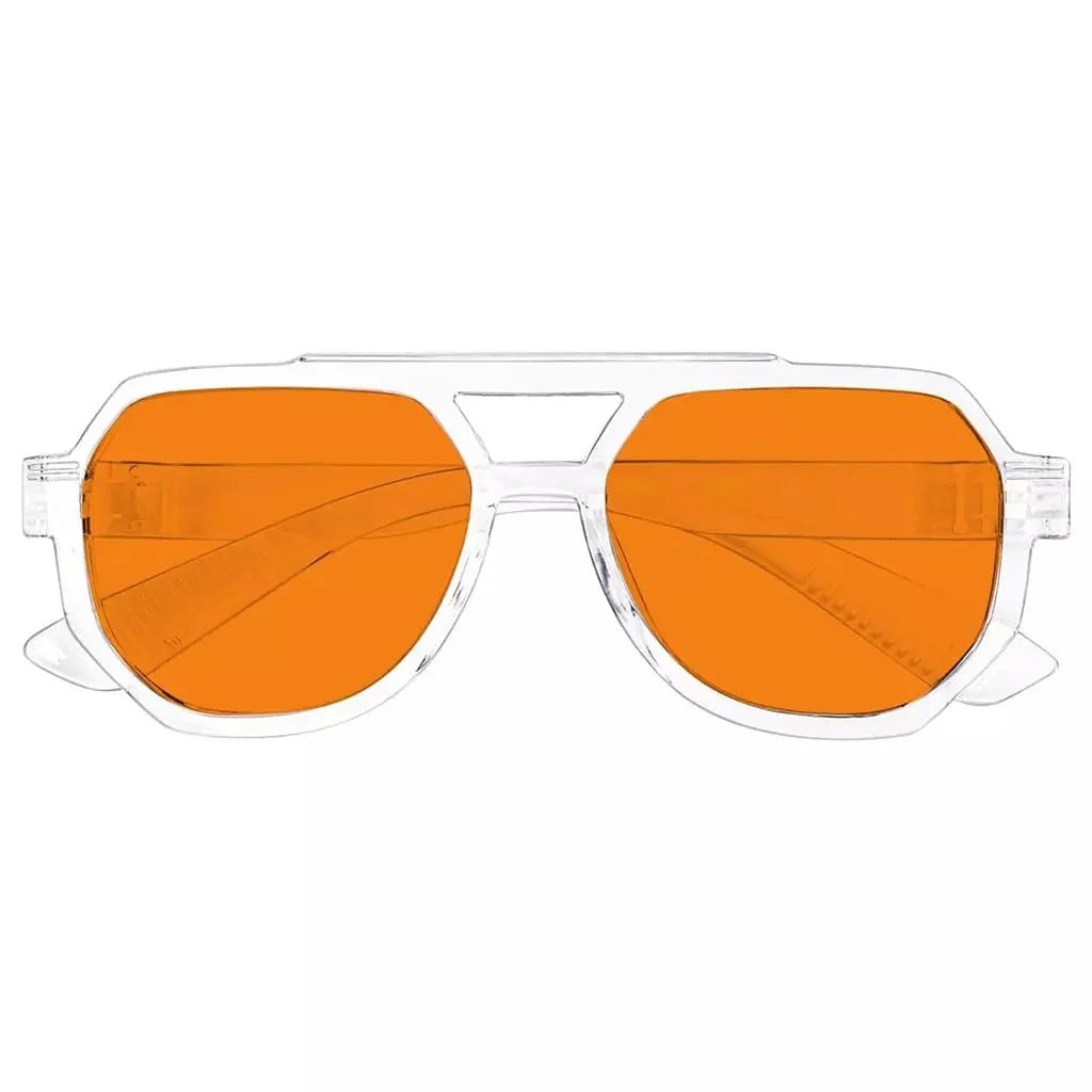 100% Blue Blocking Nighttime Pilot Screwless Eyeglasses NR2309-B98