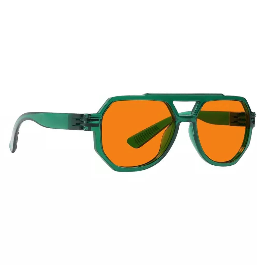 100% Blue Blocking Nighttime Pilot Screwless Eyeglasses NR2309-B98