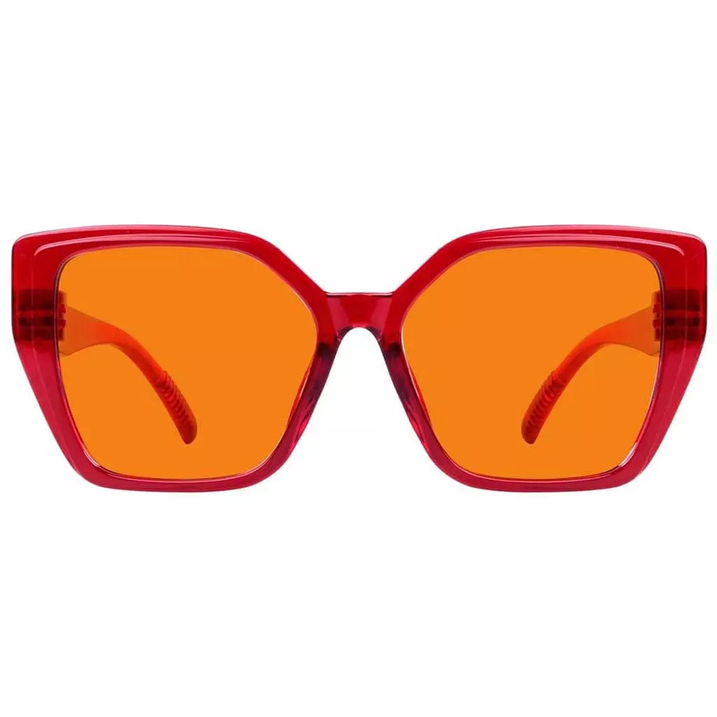 Cgccp 100% Blue Light Blocking Metalless Screwless Glasses Orange Tinted Lenses
