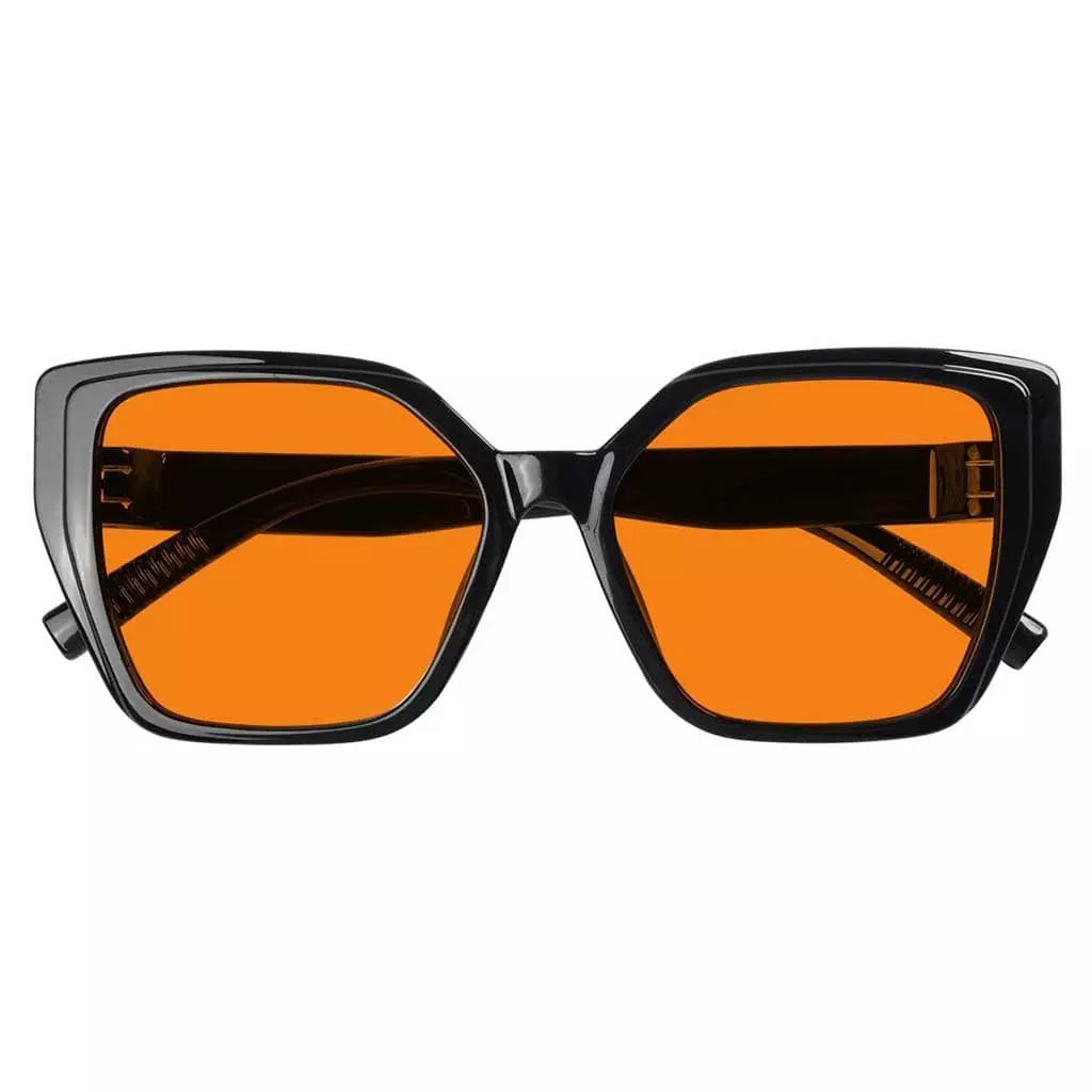 Cgccp 100% Blue Light Blocking Metalless Screwless Glasses Orange Tinted Lenses