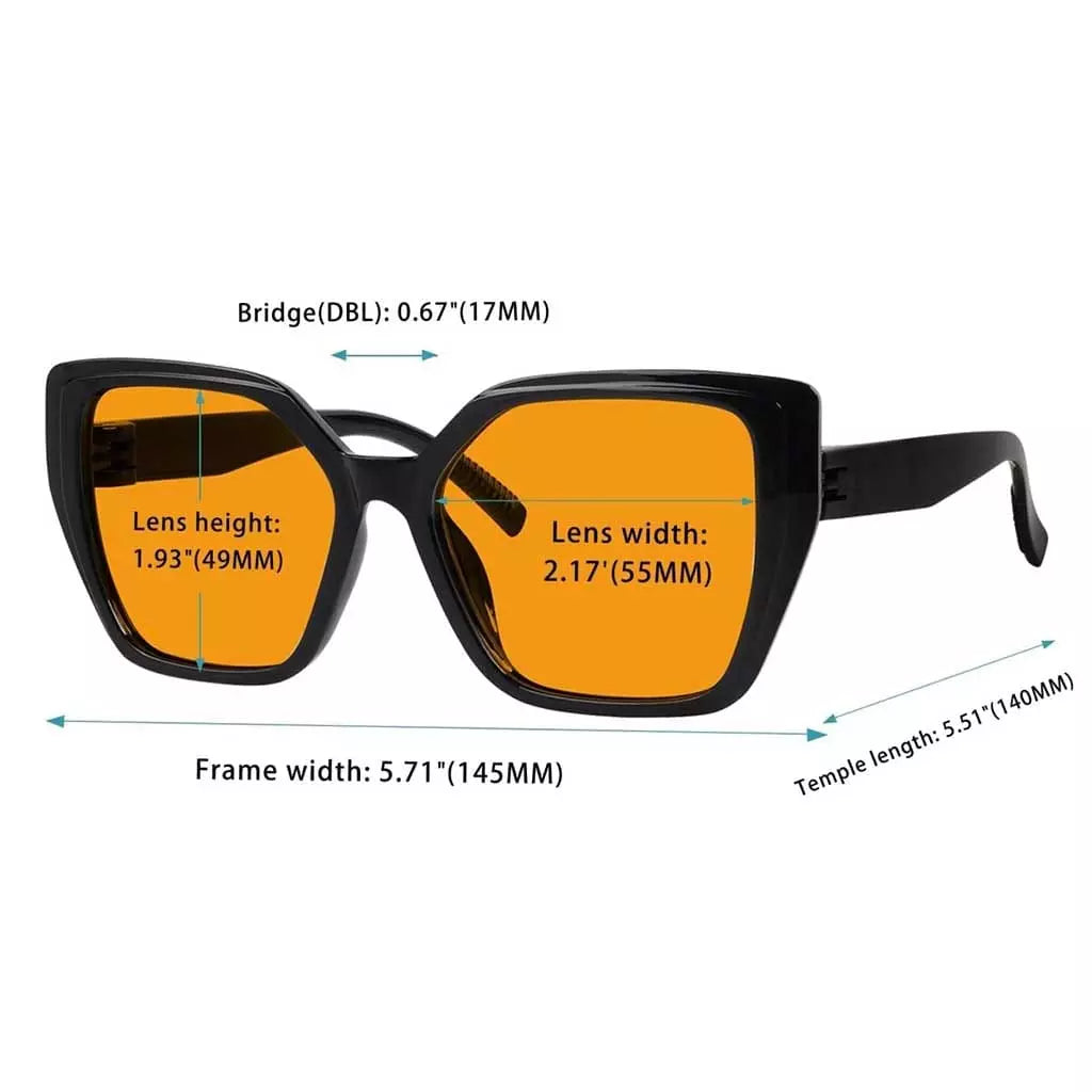 Cgccp 100% Blue Light Blocking Metalless Screwless Glasses Orange Tinted Lenses