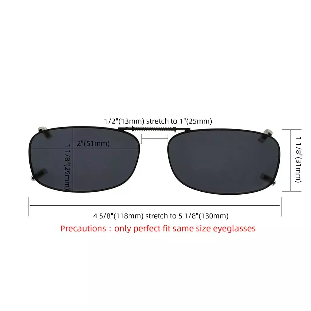 Wire Rims Polarized Lens Clip On Sunglasses for Women Men