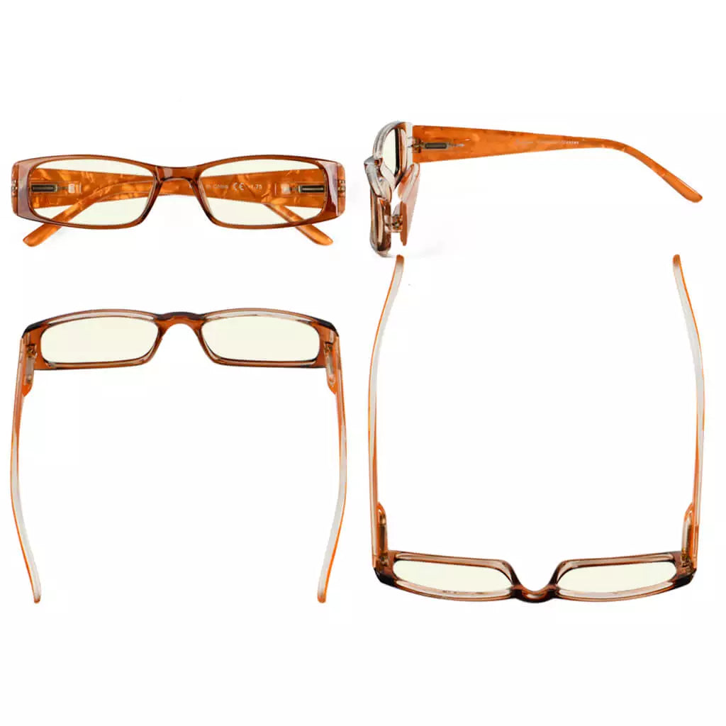 Cgacn Blue Light Blocking Glasses Light Yellow Tinted