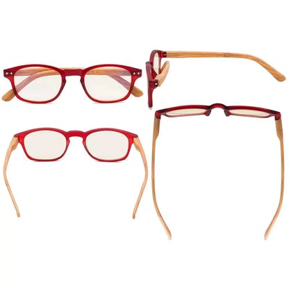 Bamboo Pattern Blue Light Blocking Glasses for Men Women