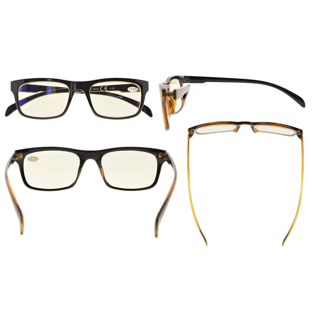 Pattern Blue Light Blocking Glasses Women Men