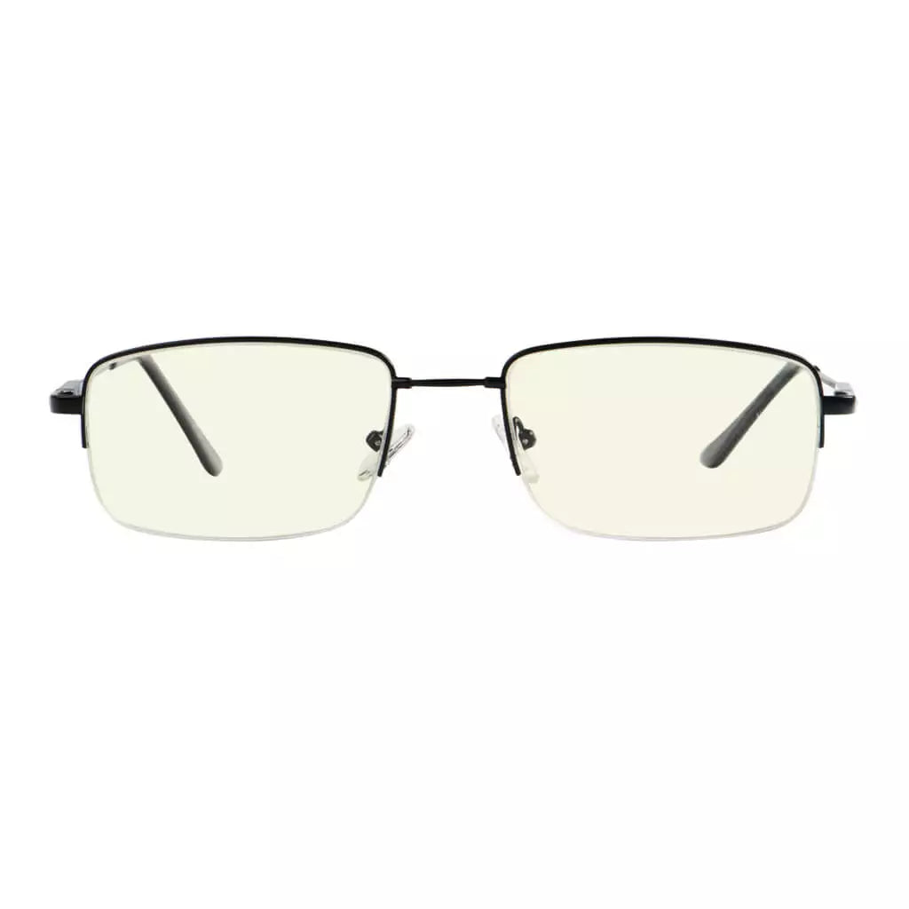 Half-rim Titanium Blue Light Blocking Reading Glasses Men Spring Hinges