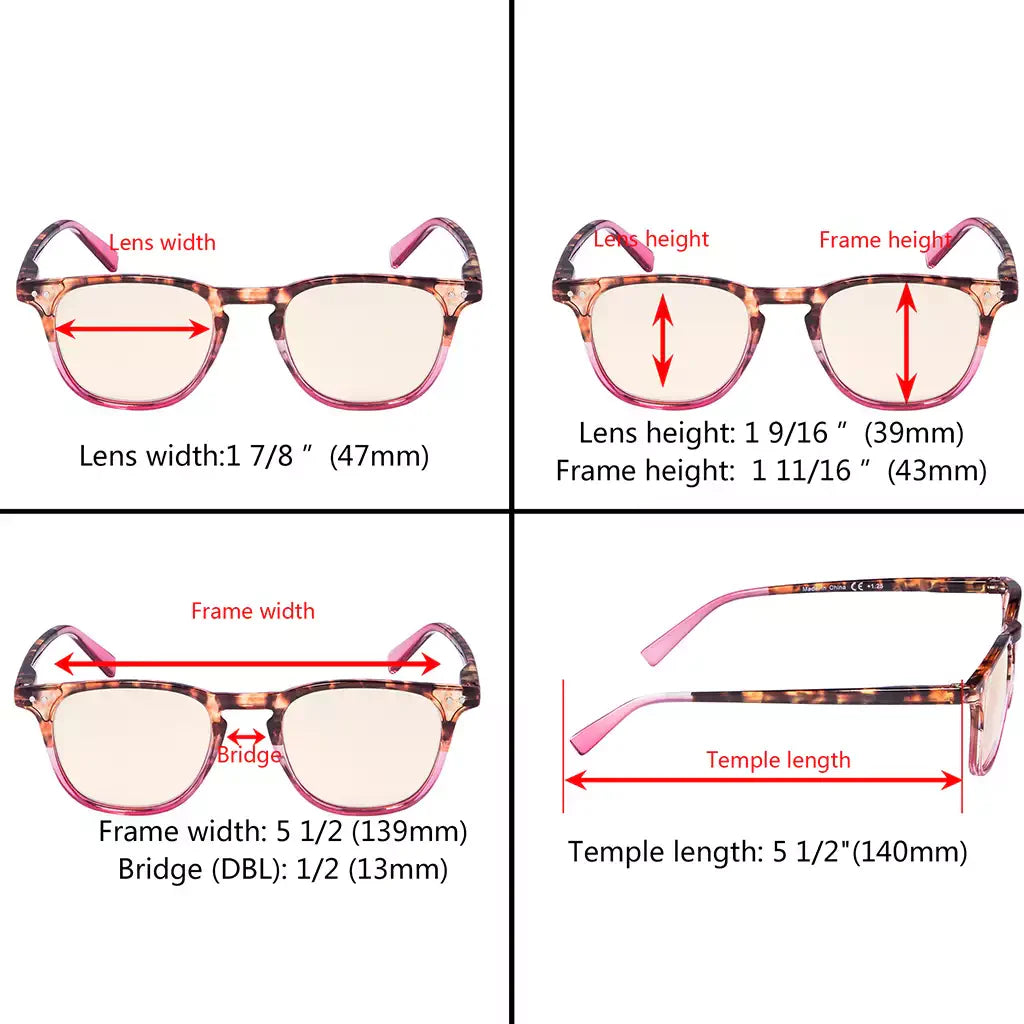 Pattern Blue Light Blocking Reading Glasses Women