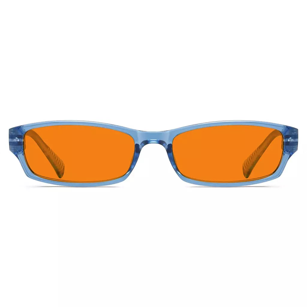 Patterned Orange Tinted Blue Light Blocking Reading Glasses for Women Men