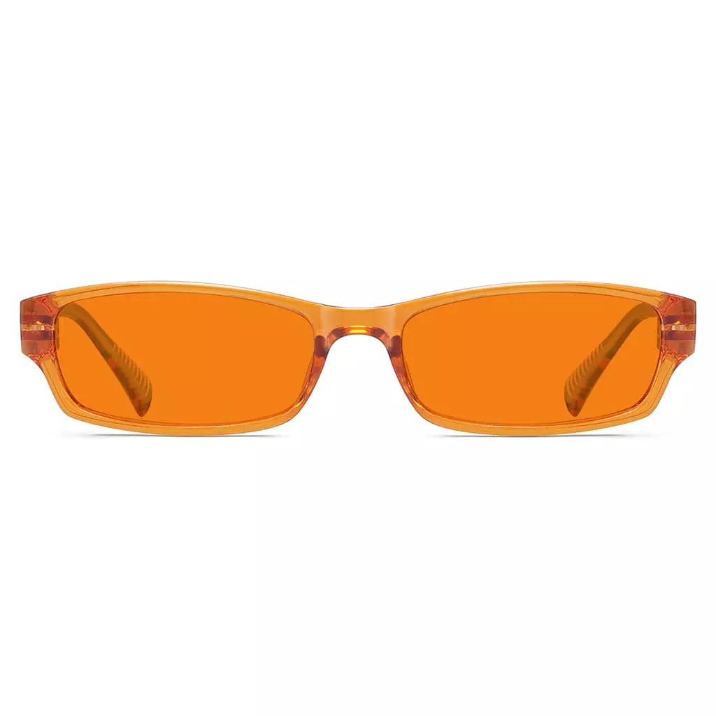 Patterned Orange Tinted Blue Light Blocking Reading Glasses for Women Men