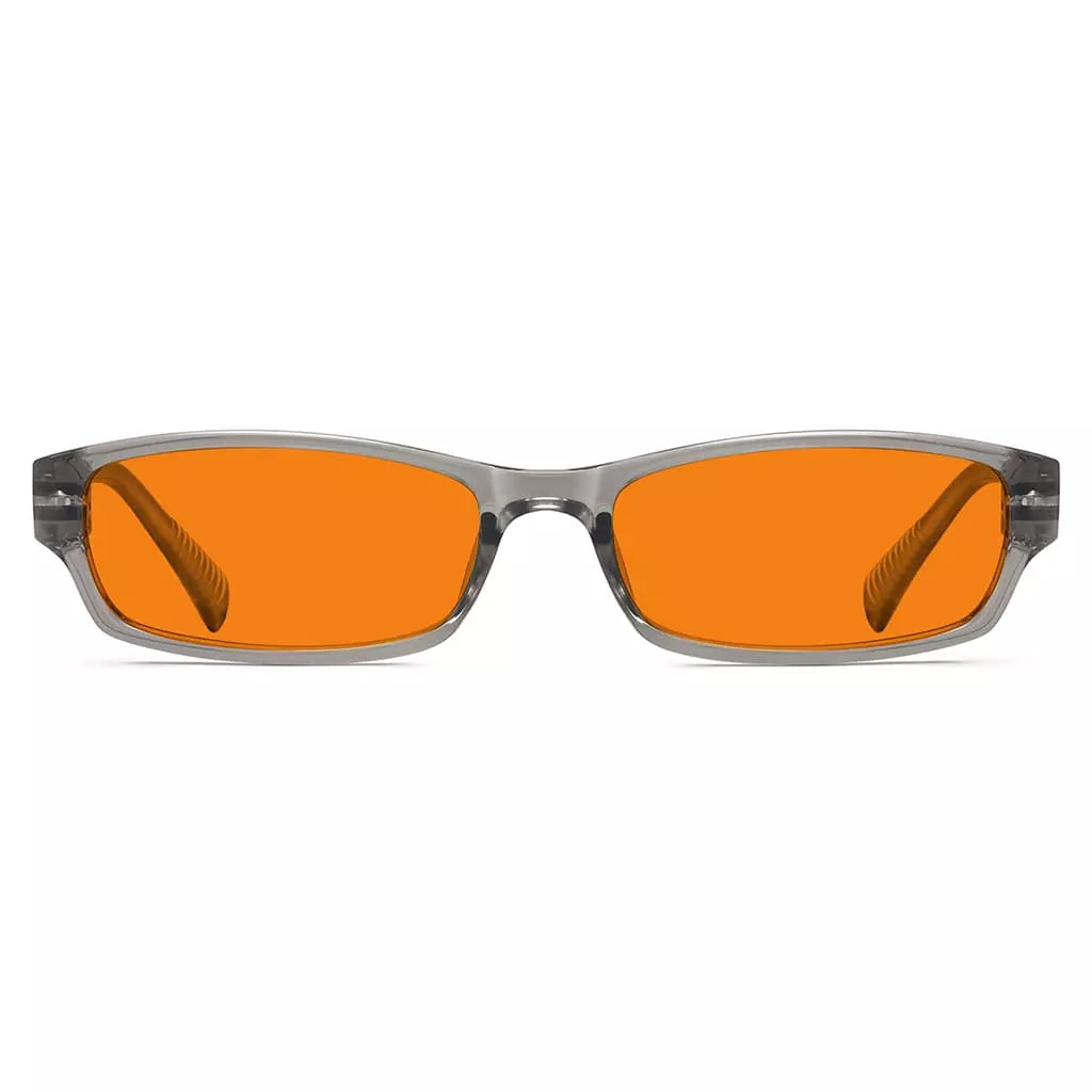Patterned Orange Tinted Blue Light Blocking Reading Glasses for Women Men