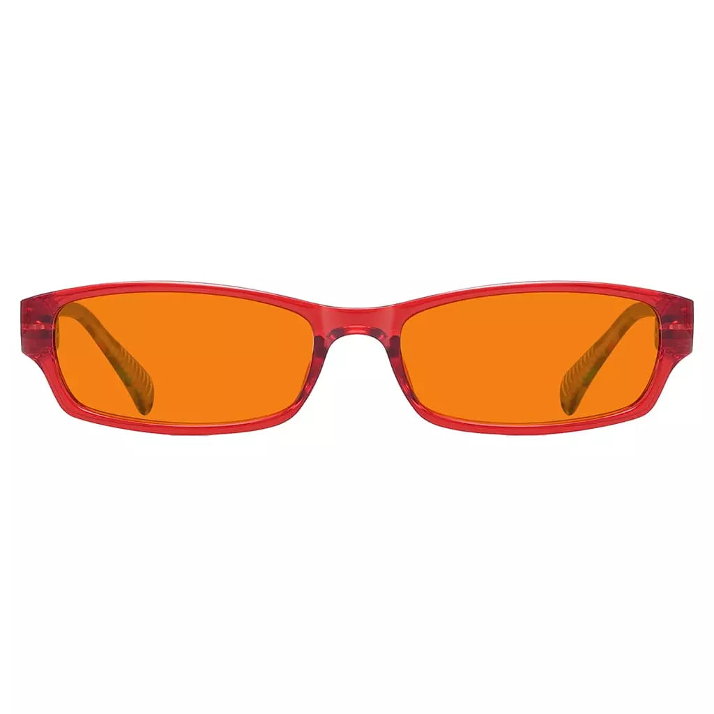 Patterned Orange Tinted Blue Light Blocking Glasses for Women Men