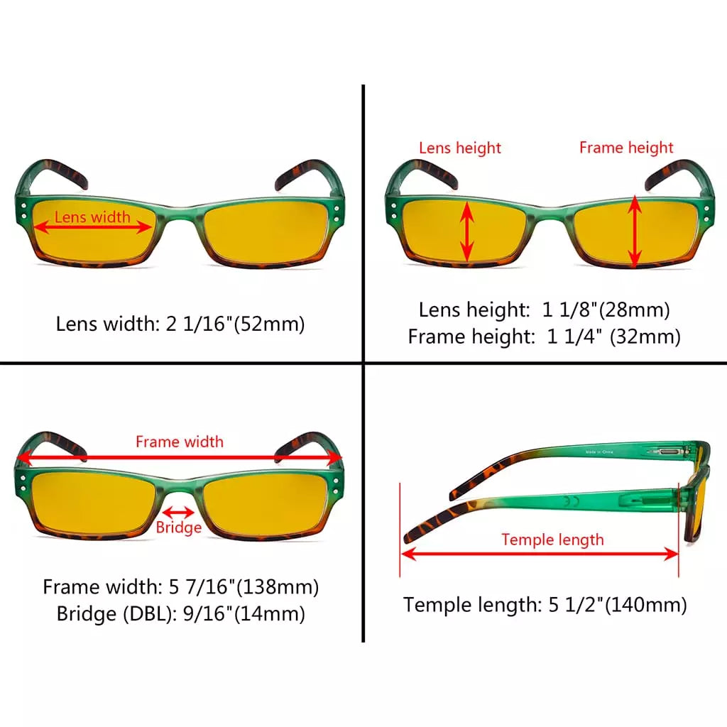 Amber Tinted Blue Light Blocking Glasses Eyewear