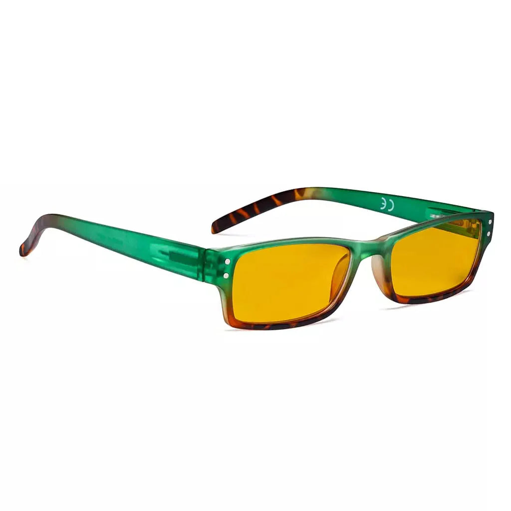 Amber Tinted Blue Light Blocking Reading Glasses Eyewear