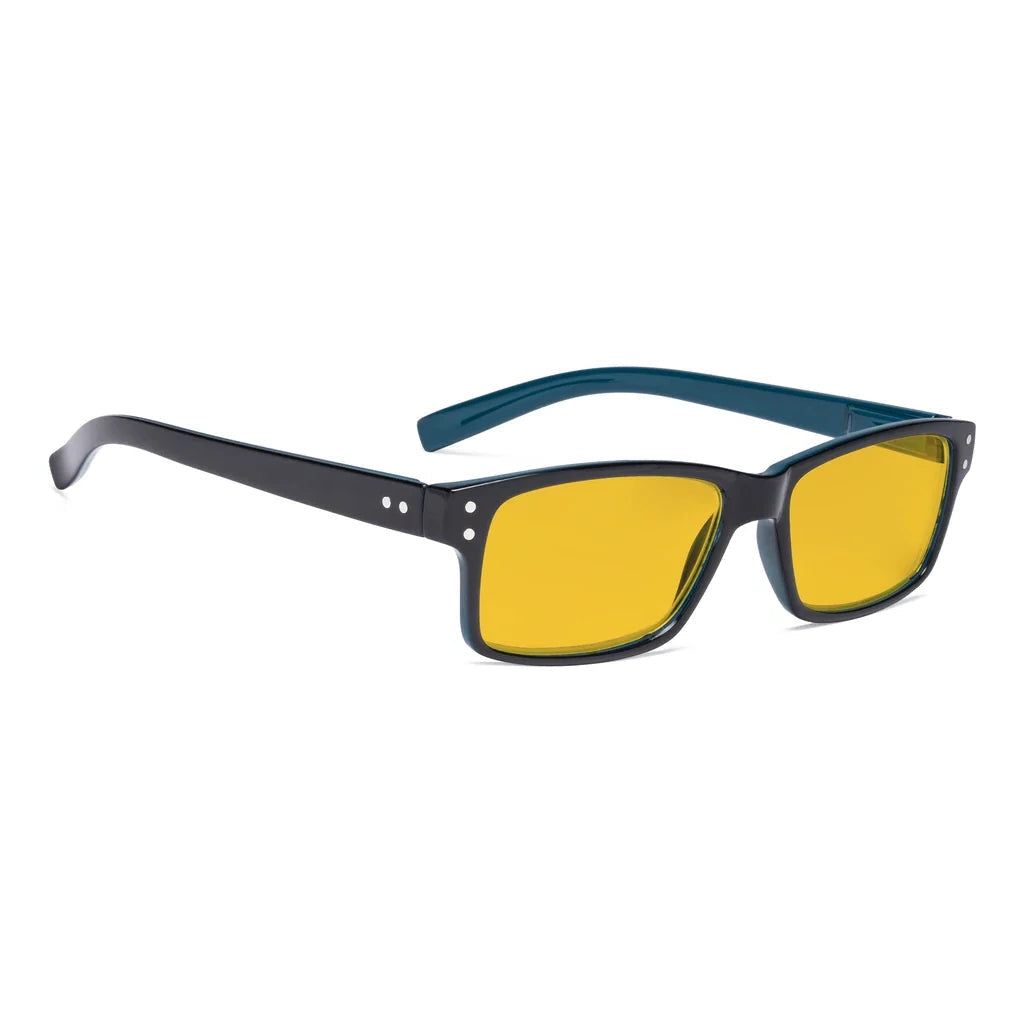 Amber Tinted Blue Light Blocking Reading Glasses Men