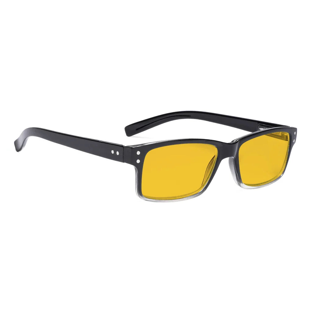 Amber Tinted Blue Light Blocking Reading Glasses Men