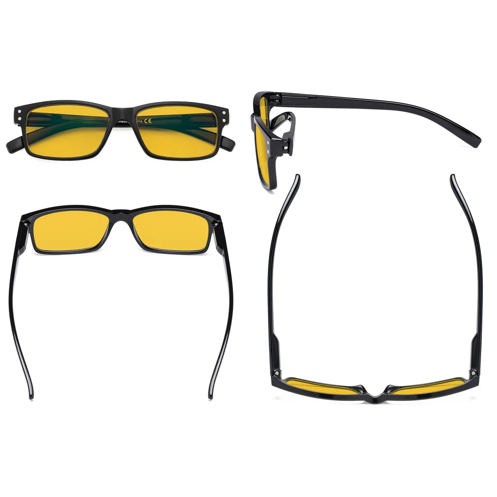 Amber Tinted Blue Light Blocking Glasses Men