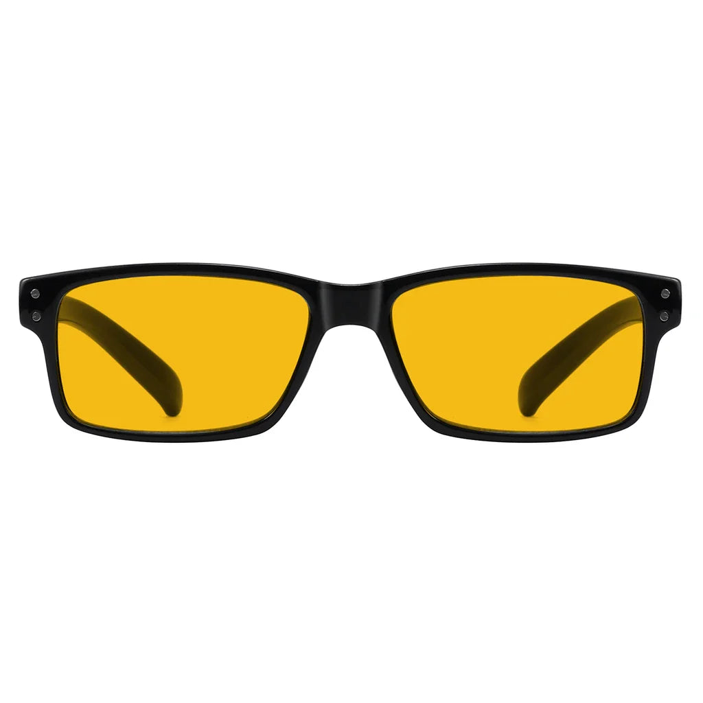 Amber Tinted Blue Light Blocking Reading Glasses Men