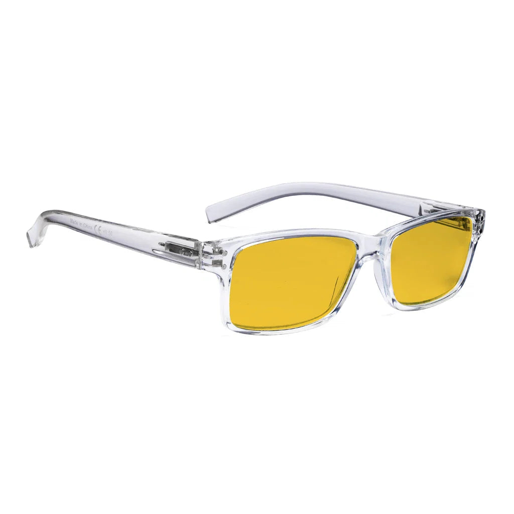 Amber Tinted Blue Light Blocking Reading Glasses Men