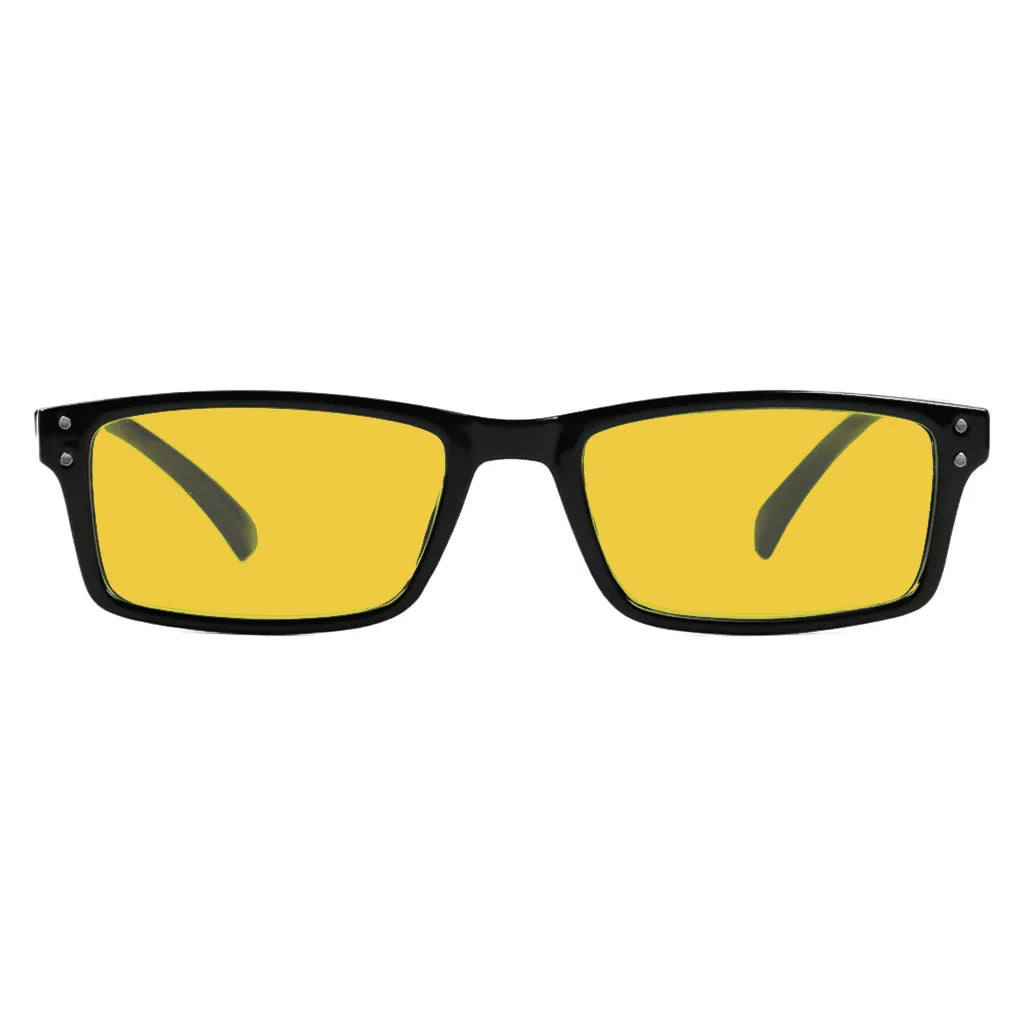Amber Tinted Patterned Blue Light Blocking Reading Glasses Men