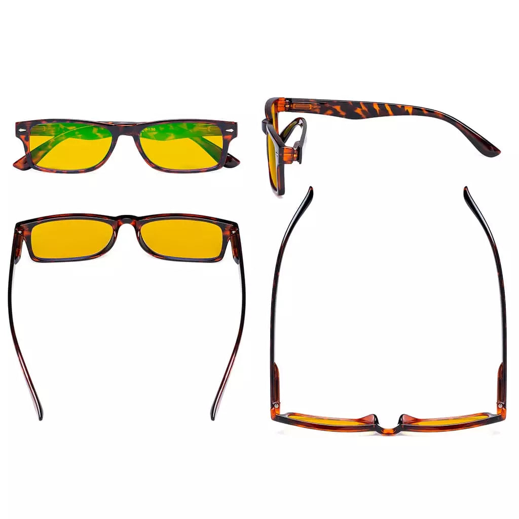 Amber Tinted Blue Light Blocking Glasses Women