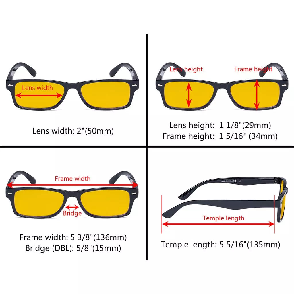 Amber Tinted Blue Light Blocking Glasses Women