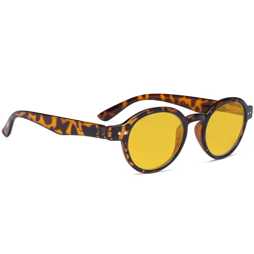 Amber Tinted Blue Light Blocking Reading Glasses for Women Men