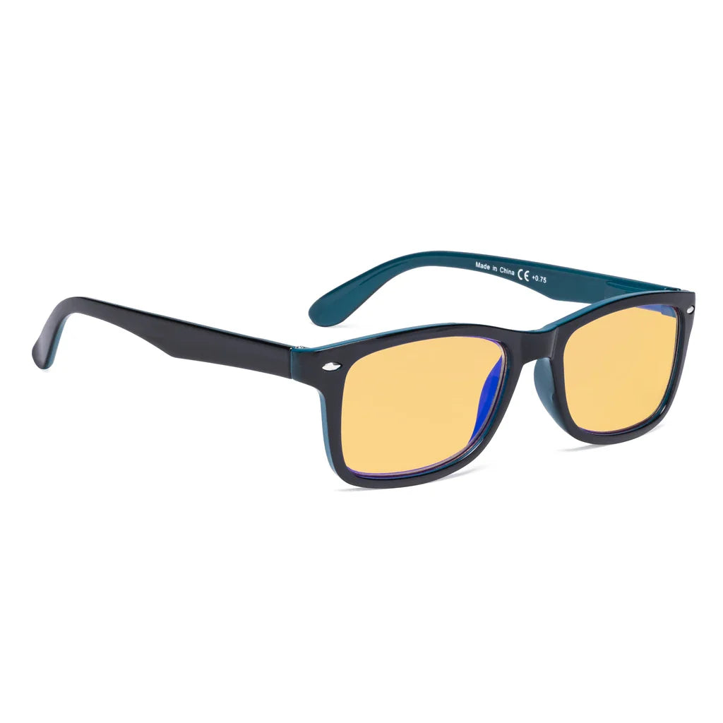 Amber Tinted Blue Light Blocking Reading Glasses Women Men