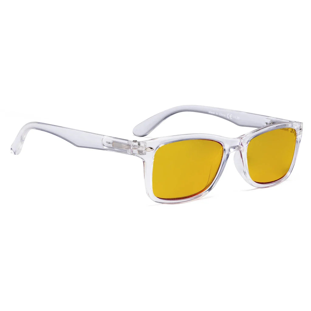 Amber Tinted Blue Light Blocking Reading Glasses Women Men