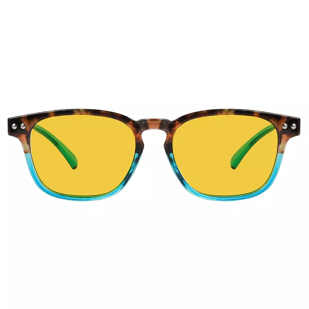 Amber Tinted Patterned Designer Blue Light Blocking Reading Glasses