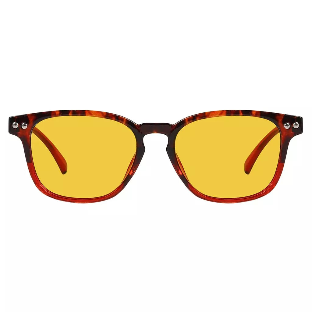 Amber Tinted Patterned Designer Blue Light Blocking Reading Glasses