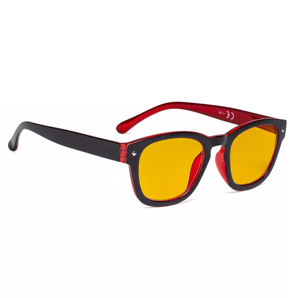 Amber Tinted Blue Light Blocking Reading Glasses