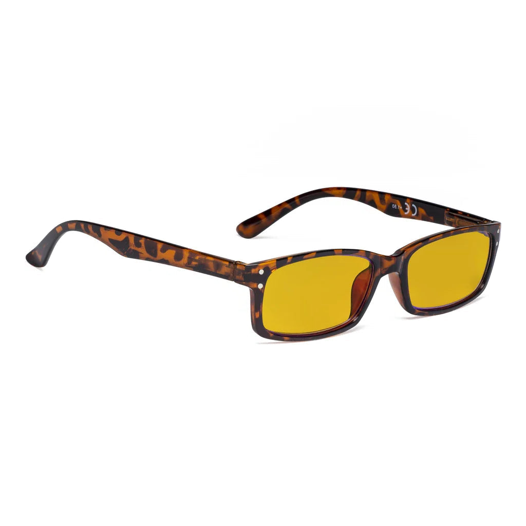 Amber Tinted Blue Light Blocking Reading Glasses Men