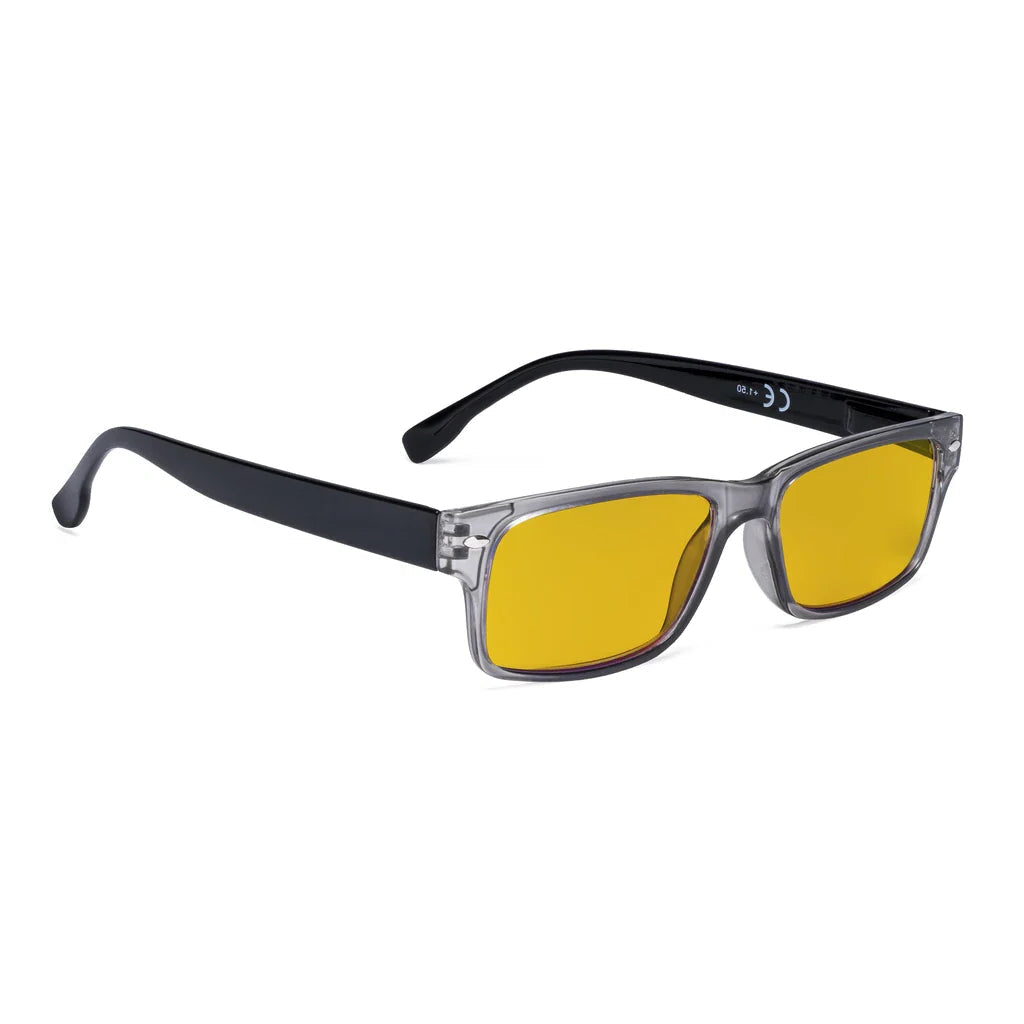 Amber Tinted Blue Light Blocking Reading Glasses Men