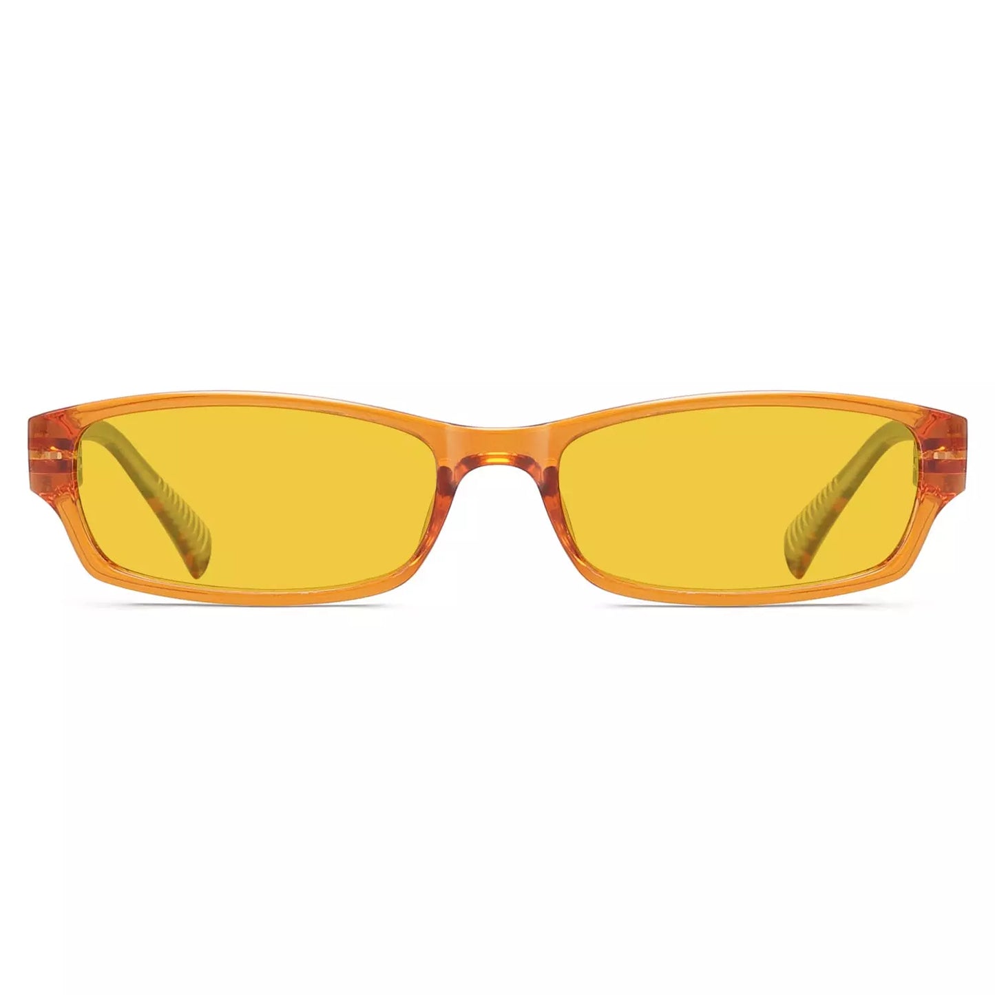 Amber Tinted Patterned Blue Light Blocking Glasses Women