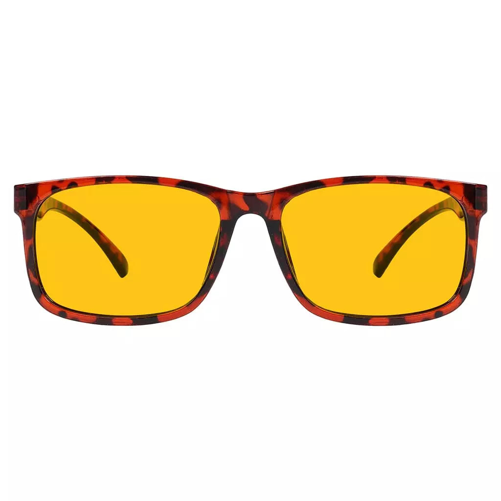 Amber Tinted Two-tone Blue Light Blocking Glasses Women Men