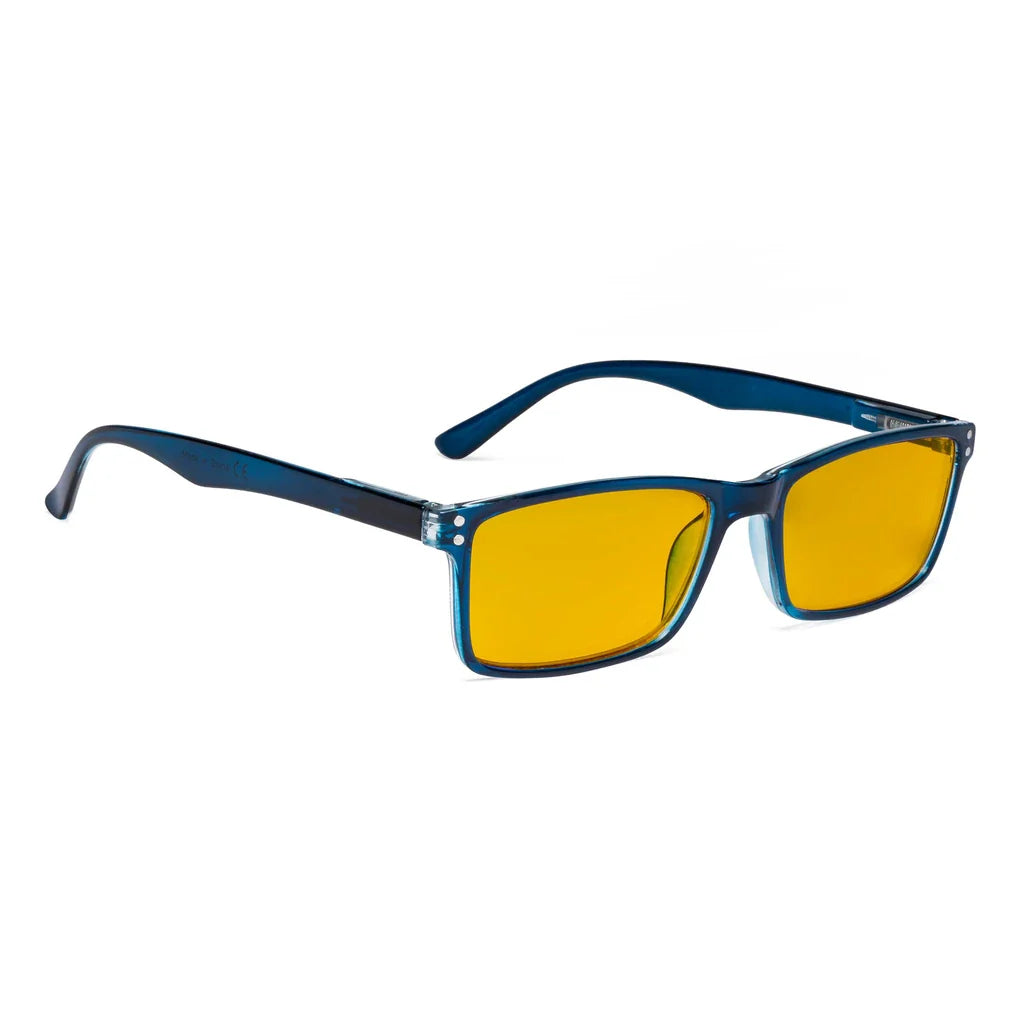 Amber Tinted Blue Light Blocking Reading Glasses Women Men