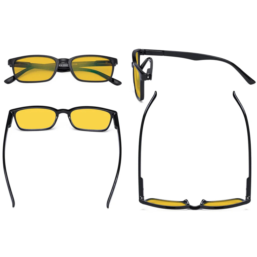 Amber Tinted Blue Light Blocking Glasses Men