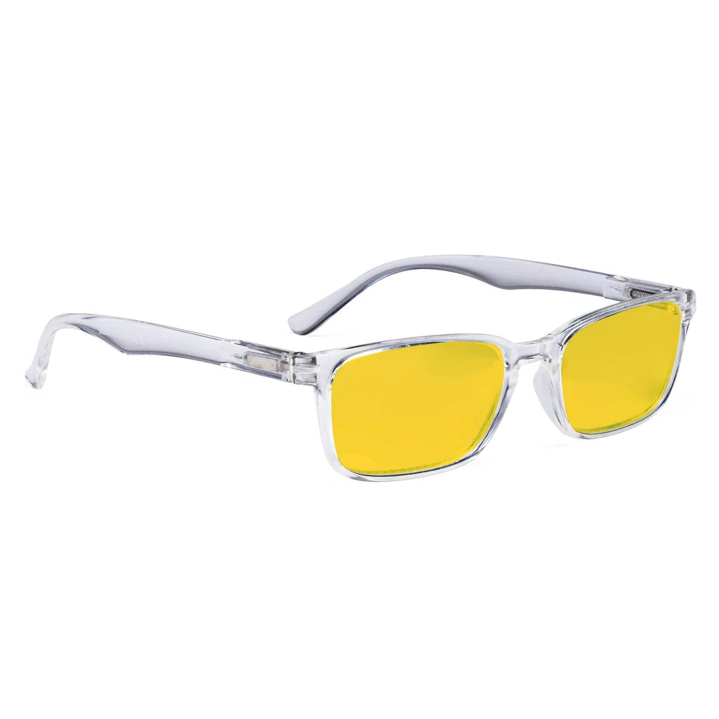 Amber Tinted Blue Light Blocking Reading Glasses Men